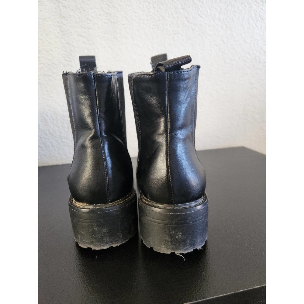 London Rebel Leather Heeled Chelsea Boots Size 41 - Picture 5 of 8